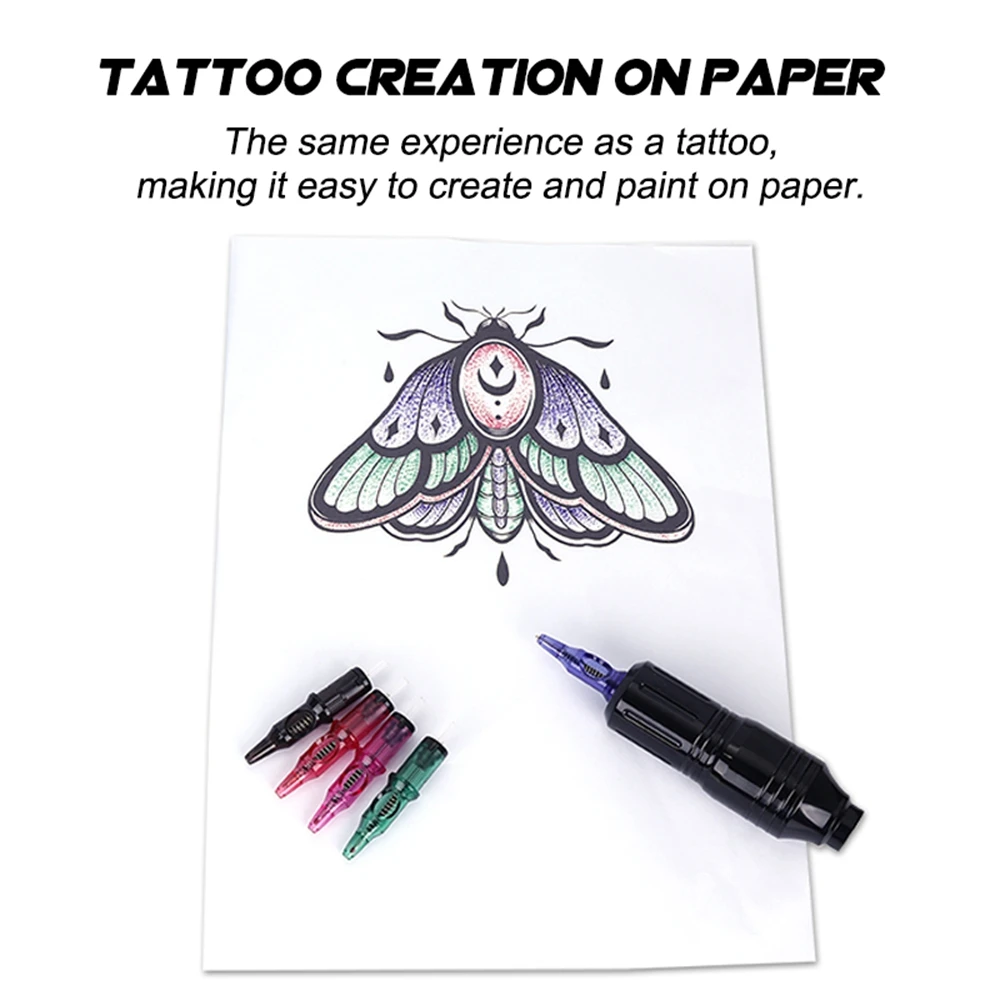 Cartucho de Agujas para tatuaje, pluma de dibujo para máquina de tatuaje, suministro de diseño, 5/10/20 piezas
