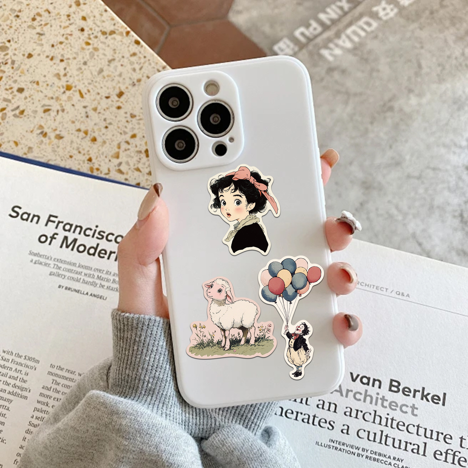 50 stuks Comic World Sticker Anime Graffiti Esthetische Lezen Laptop Bagage Scrapbooking Decals Waterdichte Bagage Telefoon Decals