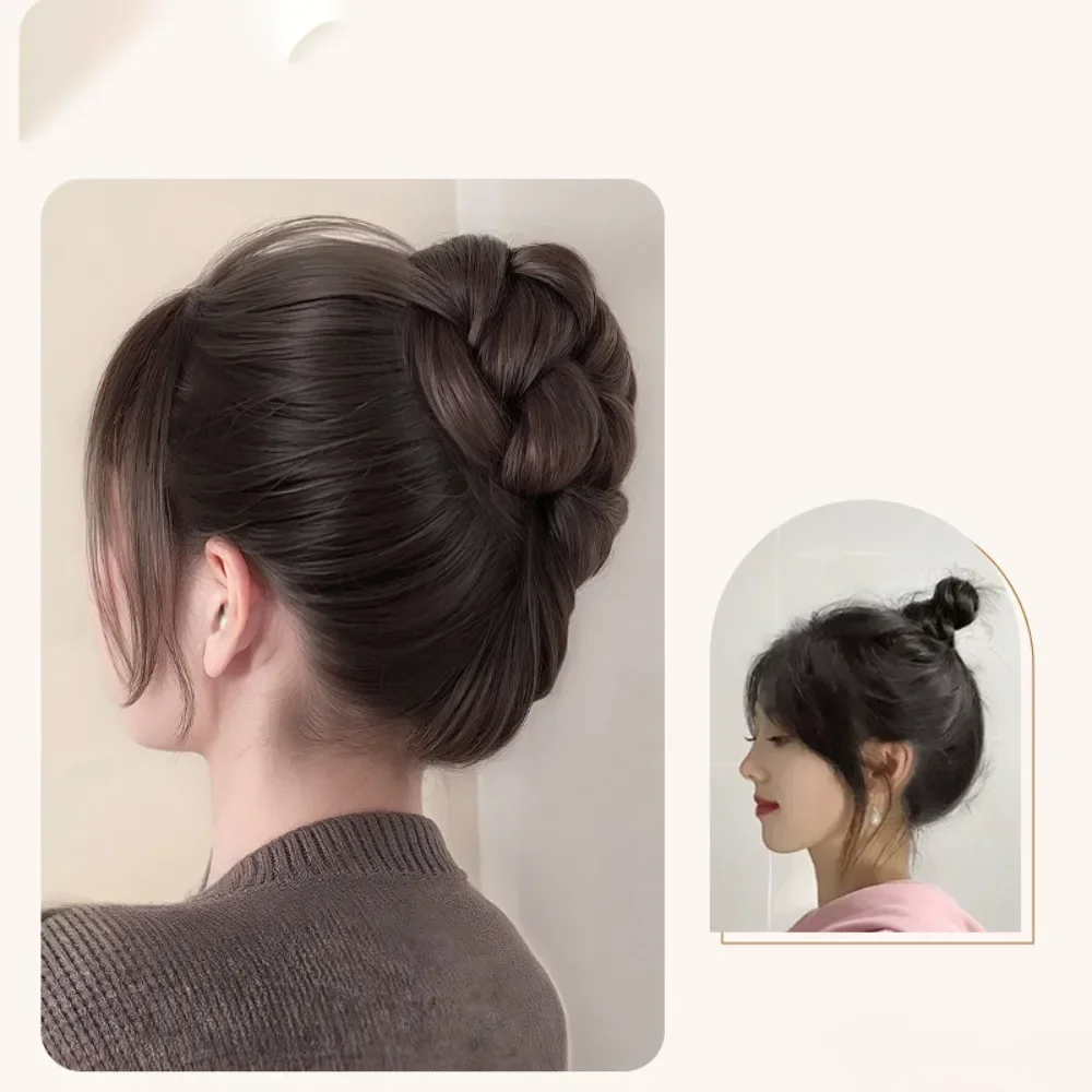 Synthetische elegante Prinzessin Blütenknospe Kugelkopf Perückenpaket Retro Mode Braut Perücke Haarknoten