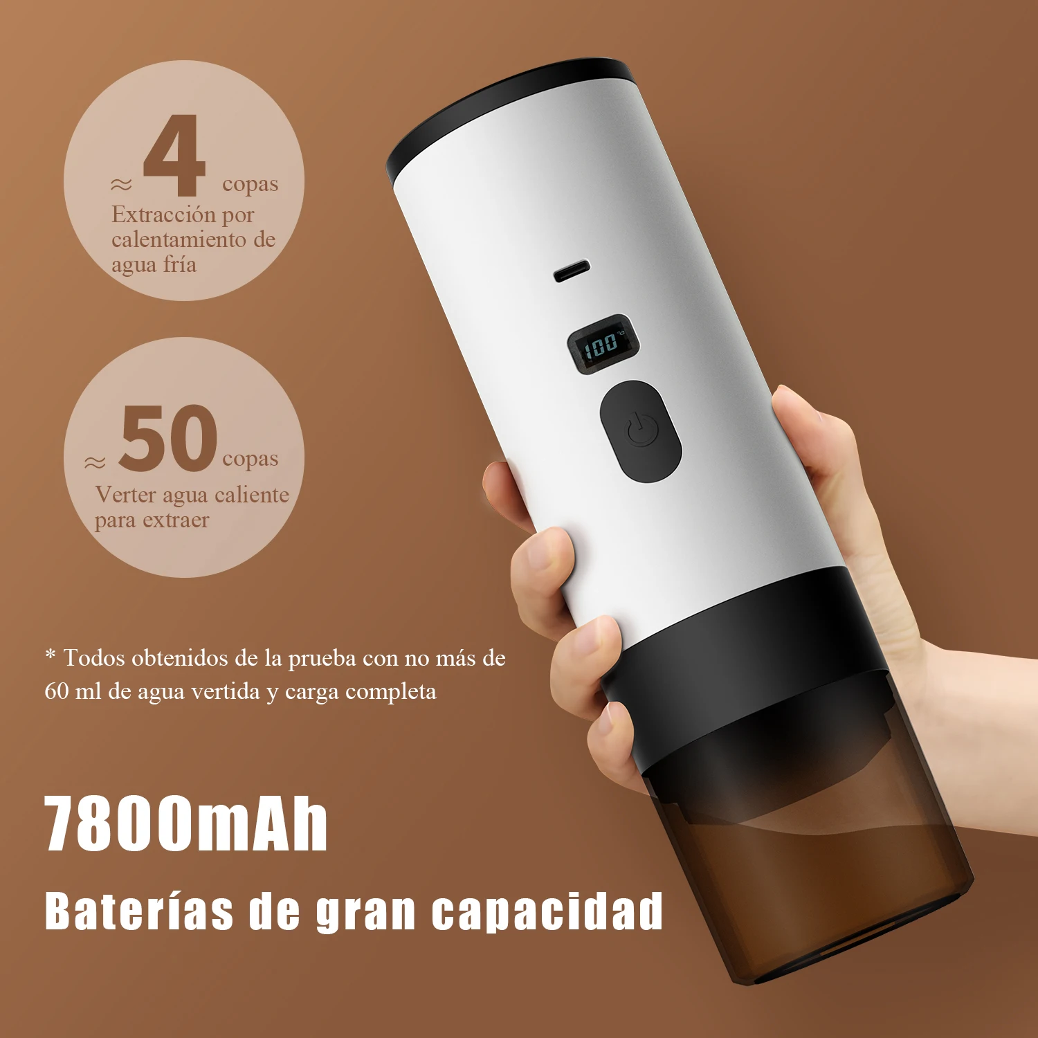 Macchina da caffè a capsule elettrica portatile 3 in 1 Macchina per caffè espresso Pompa di riscaldamento wireless Estrazione tazza di caffè Display digitale