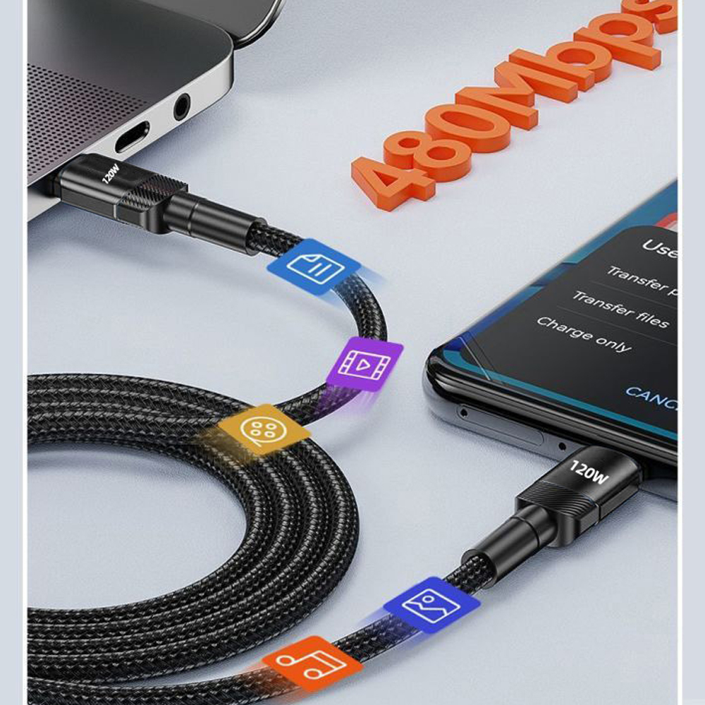 100W 1m/2m/0.5m Type C to Type C Cable PD 3.0 Quick Charge Fast Charging USB C to Type C for iPhone 15 Macbook Samsung Xiaomi