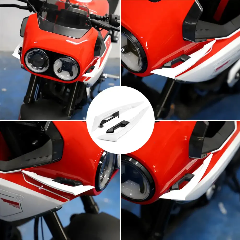 1 Pair Motorcycle Side Wings Aerodynamic Dynamic Spoiler Wings Body Trim Sticker Fairing Air Deflectors Exterior Accessories