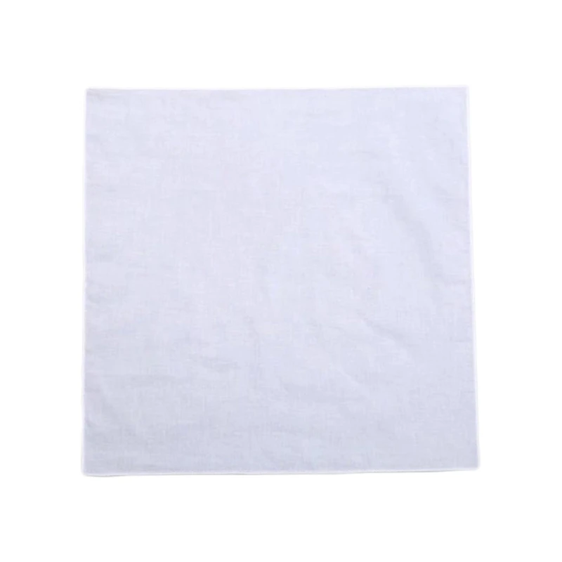 เย็บปักถักร้อย Tie-DYE Square ผ้าเช็ดหน้าที่มีประโยชน์สําหรับชายหญิงสุภาพบุรุษผ้าเช็ดหน้าผ้าฝ้ายสีขาวผ้าเช็ดหน้าสแควร์