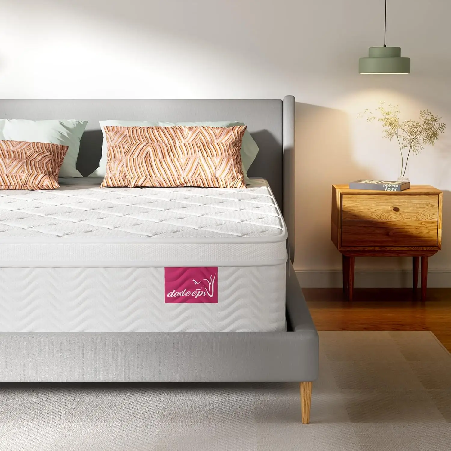 Inch Double Mattress 9-Zone Pocket Sprung Mattress with Memory Foam and 3D Fabric - Orthopaedic Mattress (4FT6(135