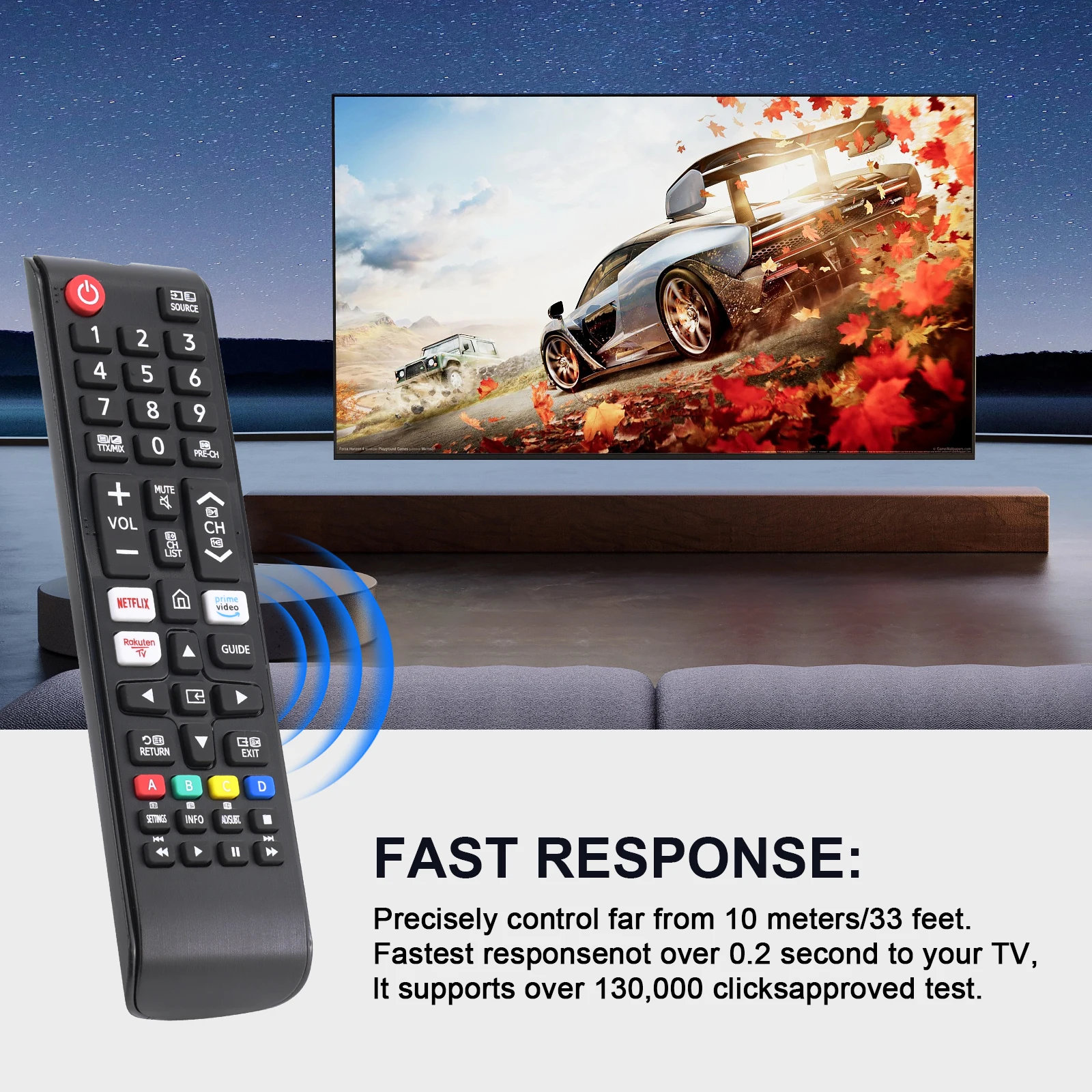 Universal Remote for All Samsung TV Remote BN59-01315J Replacement for All Samsung LCD LED HDTV 3D Smart TVs with Hulu Netflix P
