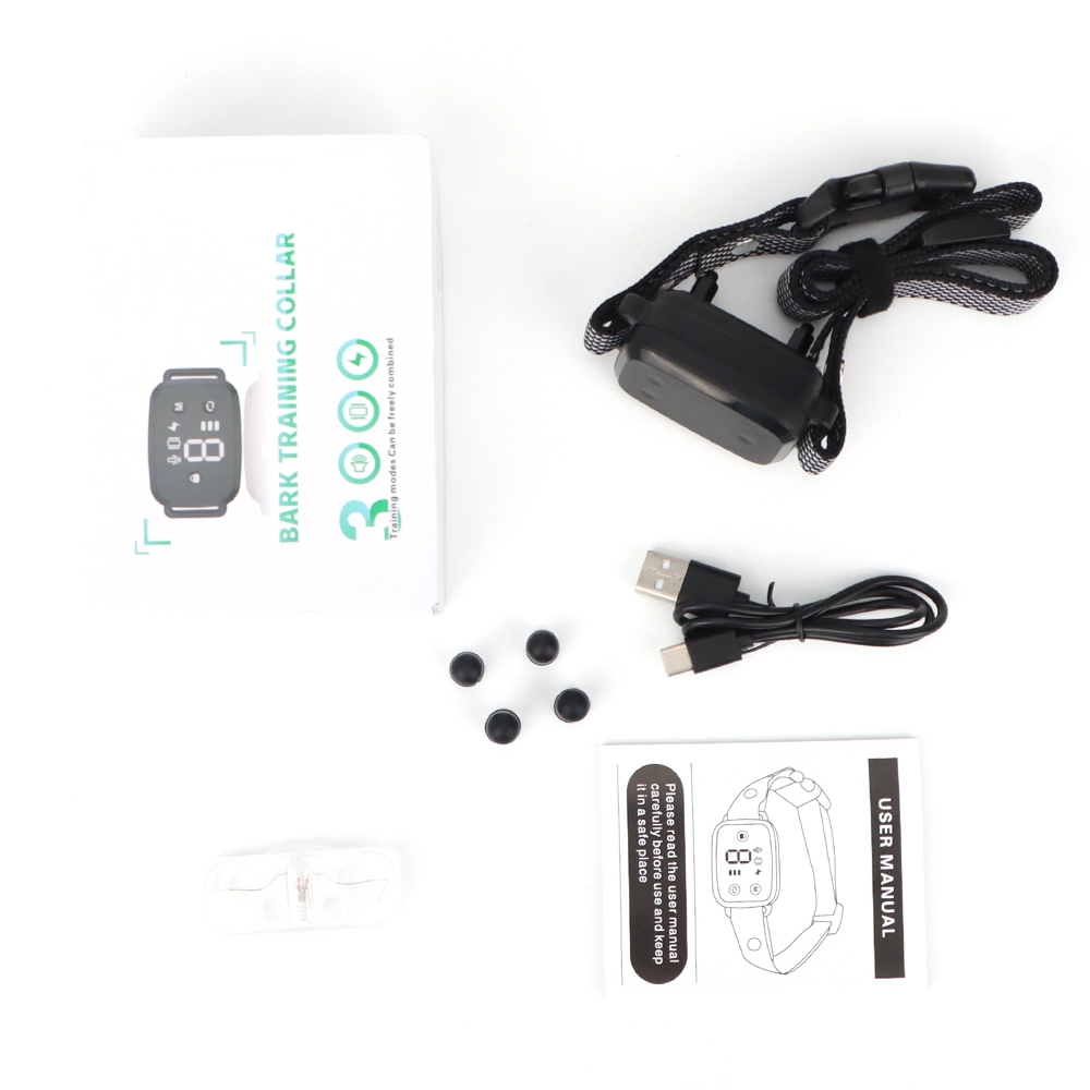 Collar antiladridos automático para perro, collar de adiestramiento para perros, dispositivo inteligente con pantalla, resistente al agua, recargable, para dejar de ladrar collar electrico para perro adiestramiento