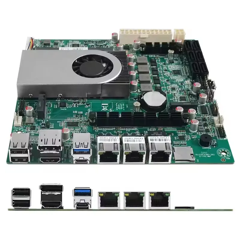 Topton Intel Twin Lake N150 Scheda madre NAS ITX a 4 core 6 * SATA3.0 2 * NVMe 1 * 10G 2 * 2.5G LAN DDR5 SODIMM Firewall Scheda server domestico
