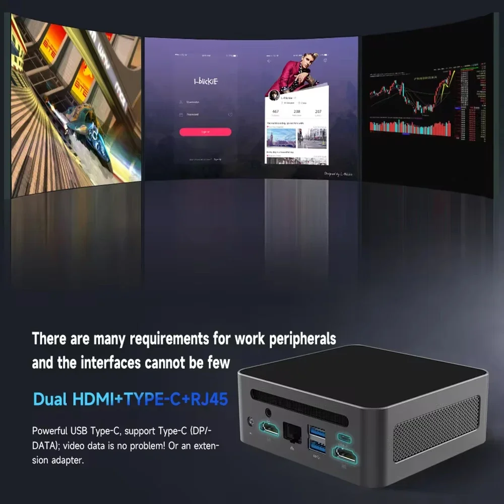 Soyo mini pc intel core i5-1340P (bis zu 4,6 ghz), s2 air mini desktop computer 16gb ddr4 1tgb m.2 nvme ssd typ c wifi 6 & bt 5,2