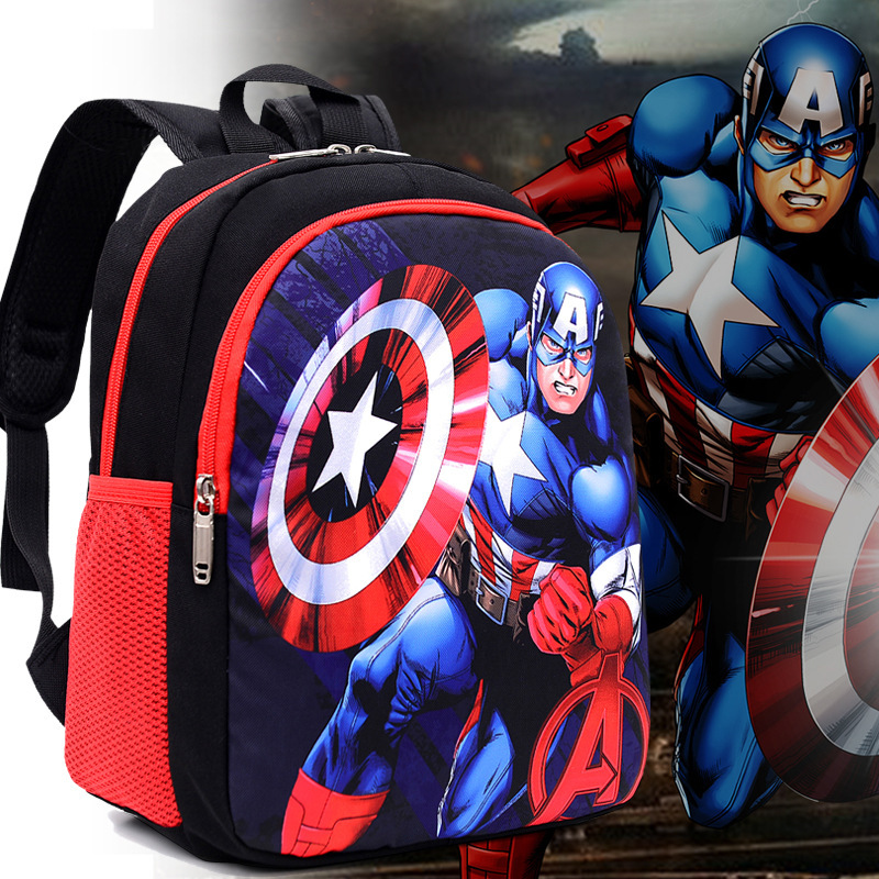 Disney Marvel Series Rugzak Jongens Basisschool Schooltas Dubbellaags Cartoon Spider-Man Rugzak Voor Jongens Cadeau