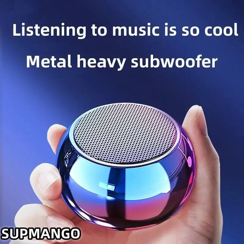 Altoparlante wireless Bluetooth M10 Piccolo subwoofer portatile in metallo pesante con pistola in acciaio Mini altoparlante Bluetooth esterno