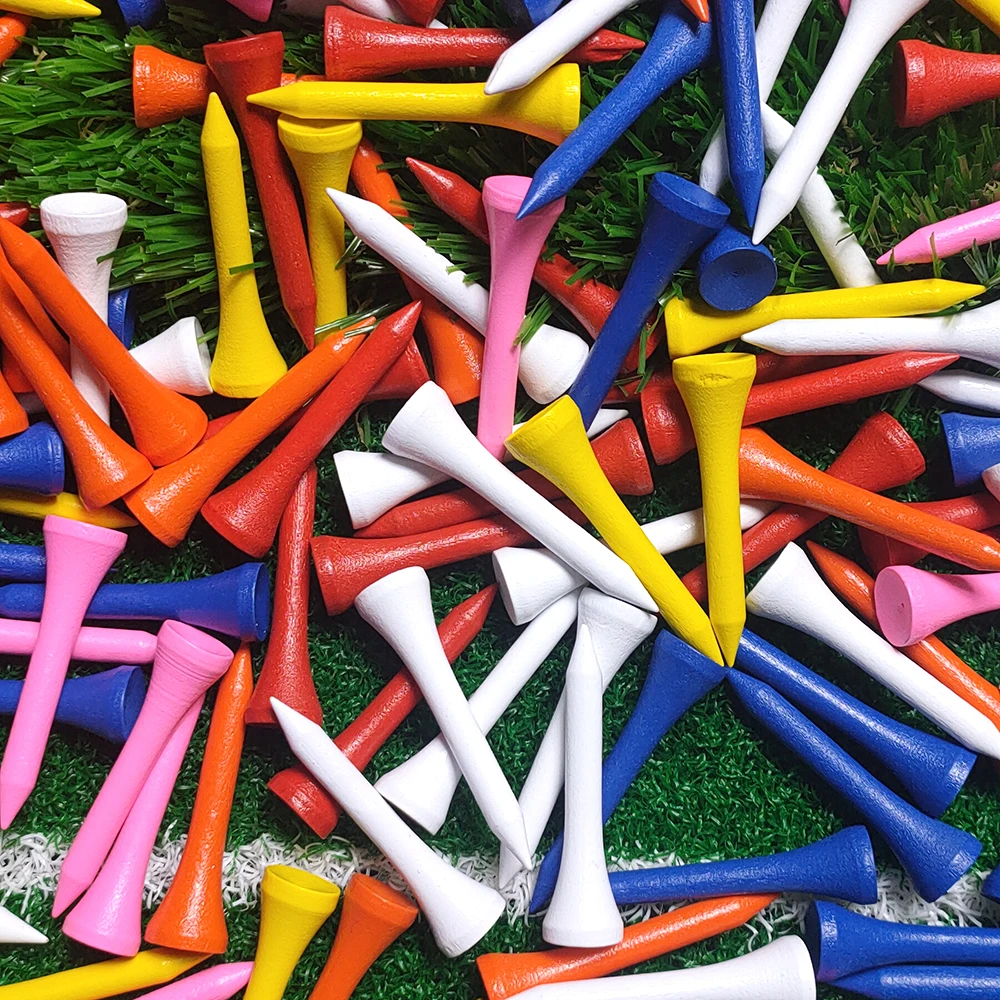 Sedile per pallina da golf in legno di alta qualità, accessori da golf colore misto 100 pezzi, colore casuale