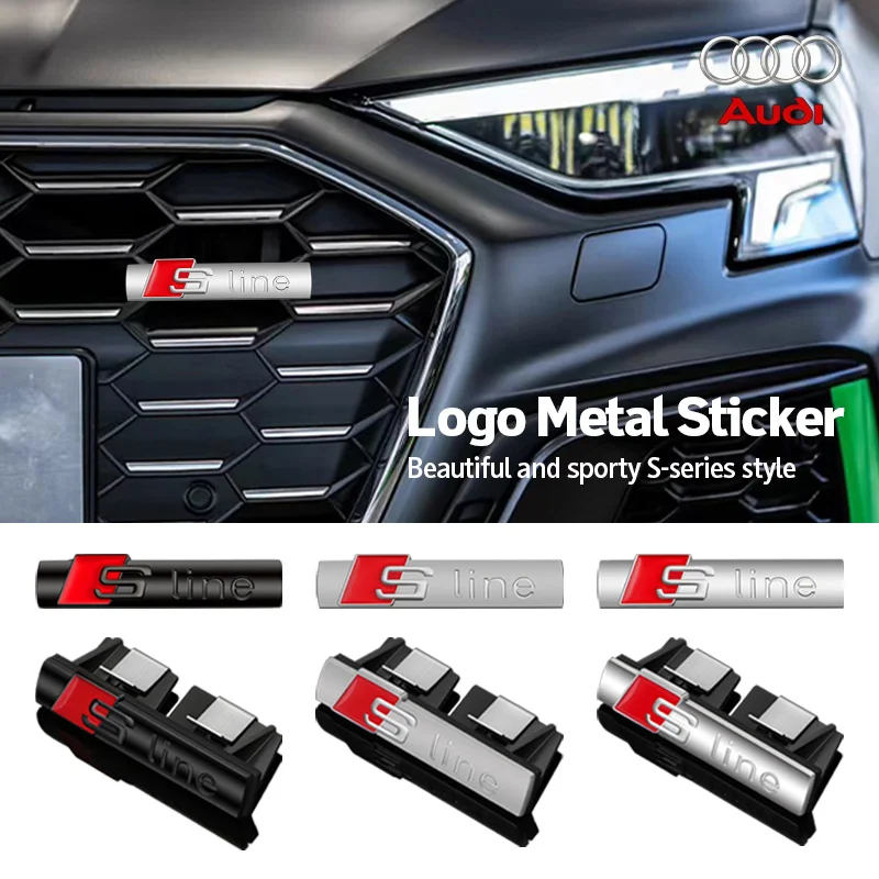 Emblemat samochodowy Grill przednia maska Grille do Audi Sline S line A4 B6 B8 S1 S2 S3 S4 S5 S6 A1 A3 A6 C5 A5 A8 Naklejki samochodowe
