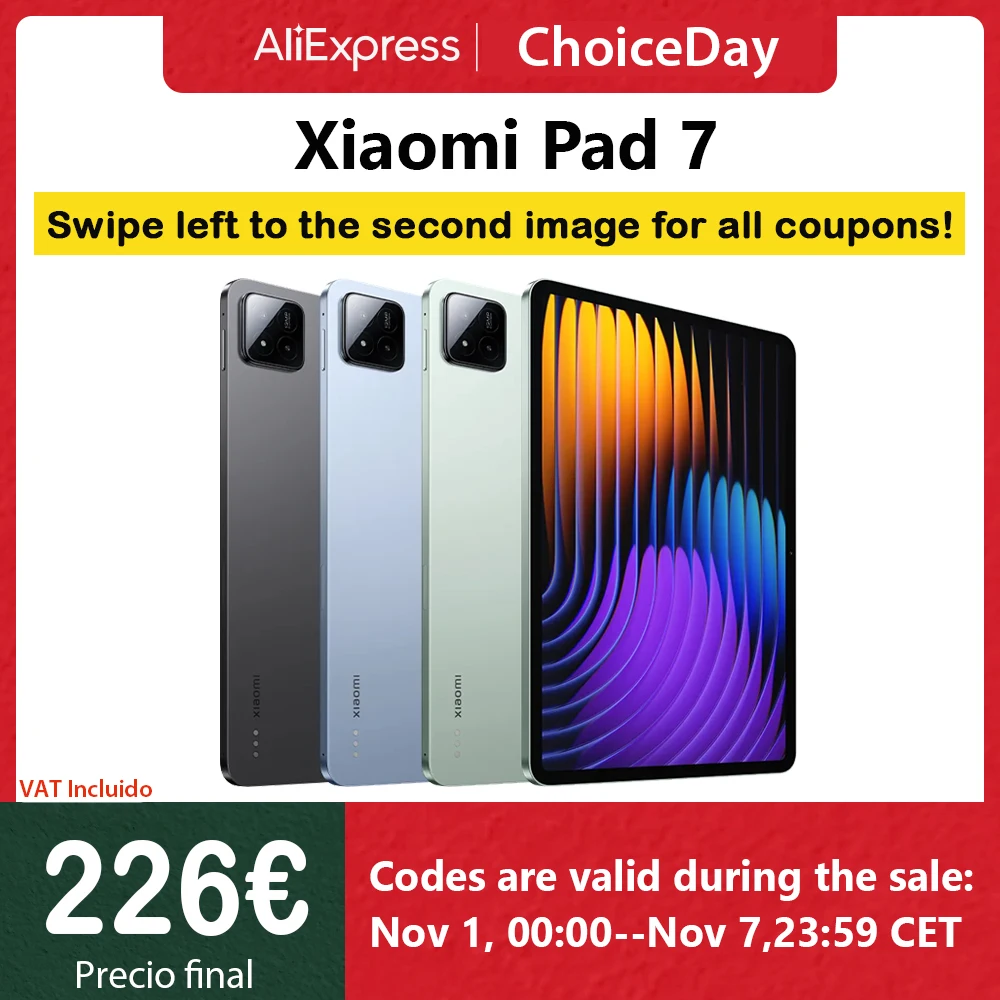 Xiaomi-smartphone Pad 7 Versión Global, pantalla de 11,2 pulgadas, 144Hz, 3,2 K, Snapdragon 7 + Gen 3, procesador Octa core, 45W, 8850mAh, B