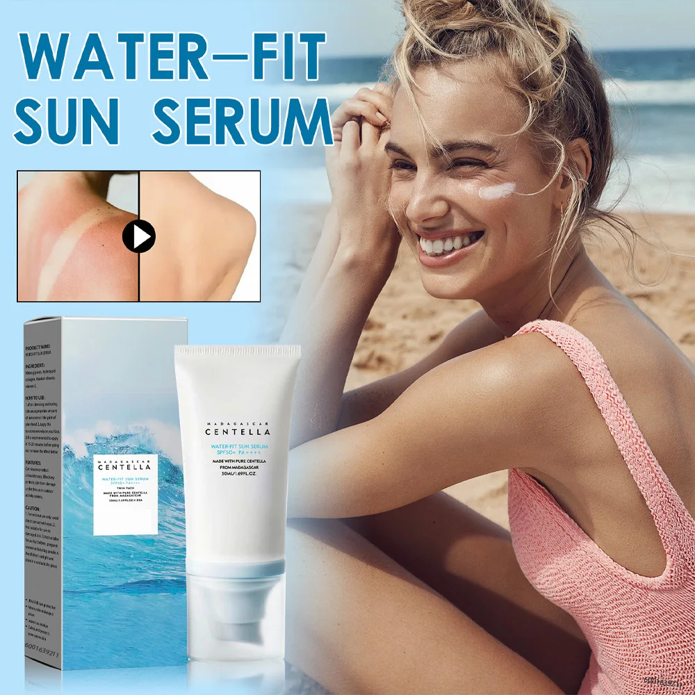 Novo protetor solar spf50 + coreano rosto corpo à prova d50 água 50ml anti uv hidratante protetor solar facial para mulheres homens esportes ao ar livre viagem