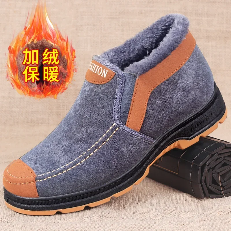 Männer Baumwolle Schuhe Winter Mode Schuhe männer Schnee Stiefel Plüsch Verdickt Bequeme und Warme Wanderschuhe stiefel men2024
