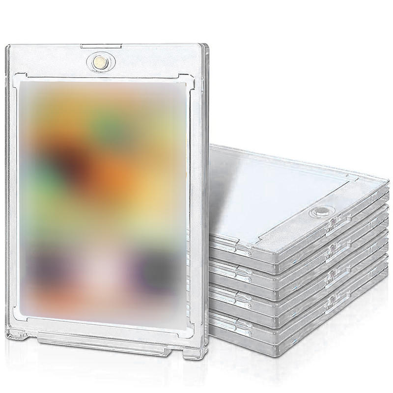 1-10PCS Clear Card Holder Magnetic Attraction Type Gaming Sports Trading Card Display Case Kpop Idol Photo Protective Sleeves