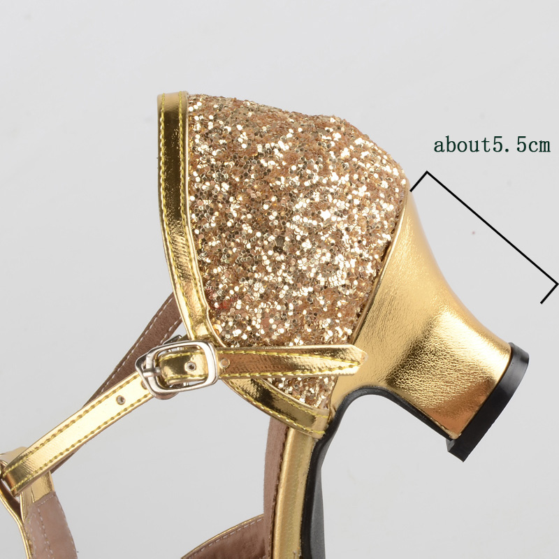Zapatos de baile latino para mujer, zapatos dorados y plateados, zapatos de baile de salón de tacón alto para mujer, zapatos de baile latino para mujer