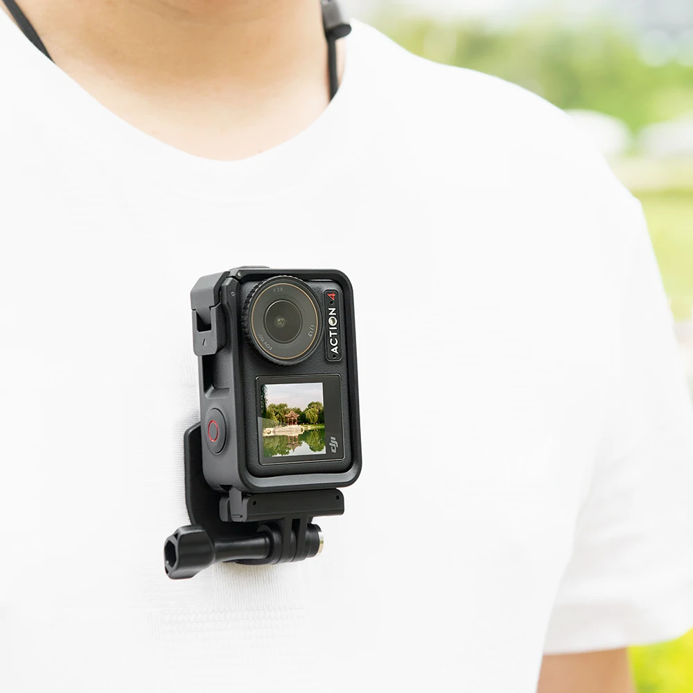 Terebento Correa magnética para el cuello, adaptador de soporte de montaje con cordón para DJI Action 4/Gopro/Pocket 3/Insta360 X4, accesorios