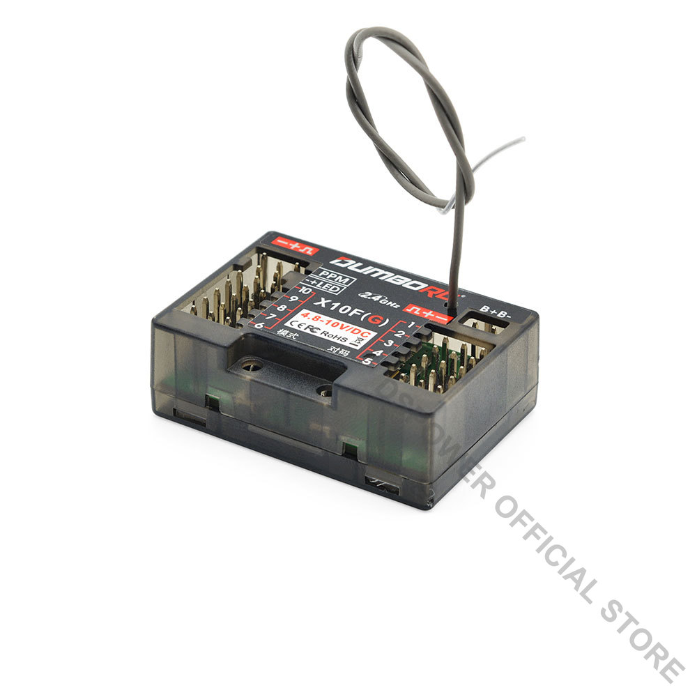 DUMBORC P6FG X10FG P6DC X4FMG MINI 4CH 6CH 10CH receptor 4,8-10V retorno de voltaje para X6 DDF-350 transmisor RC coche barco tanque