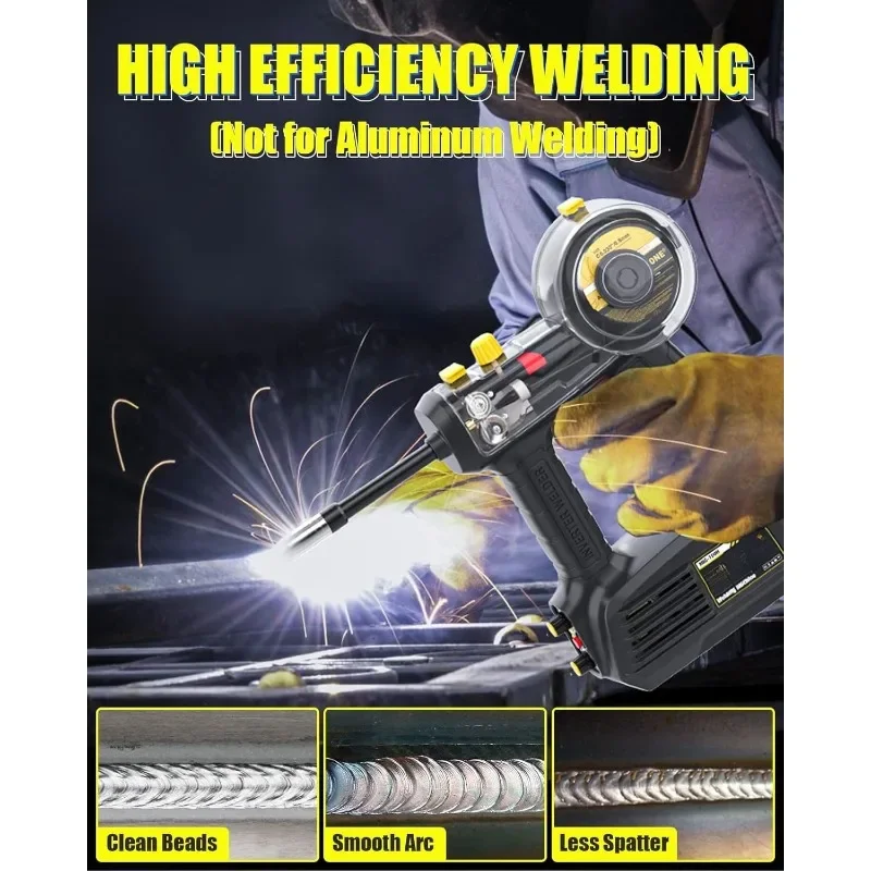 Authenticity guarantee.Hand Held MIG Welder Machine 110V, 100A Flux Core Portable Welding Machine, Handheld Gasless Inverter Wir