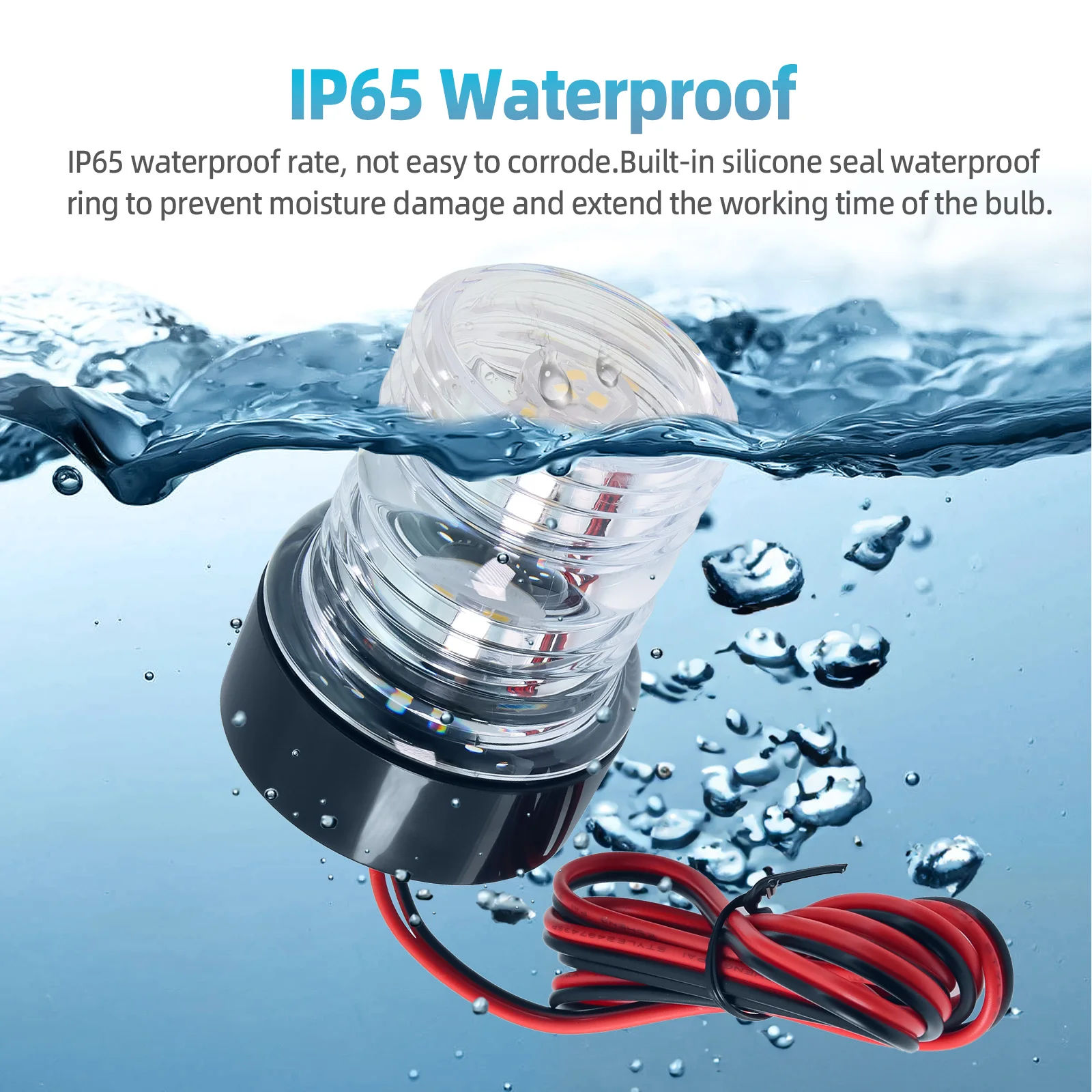 12V LED Navigation Anchor Light 360 Degree All Round For Marine Boat Light Yacht Sailing Lamp Navigation Signal Indicator