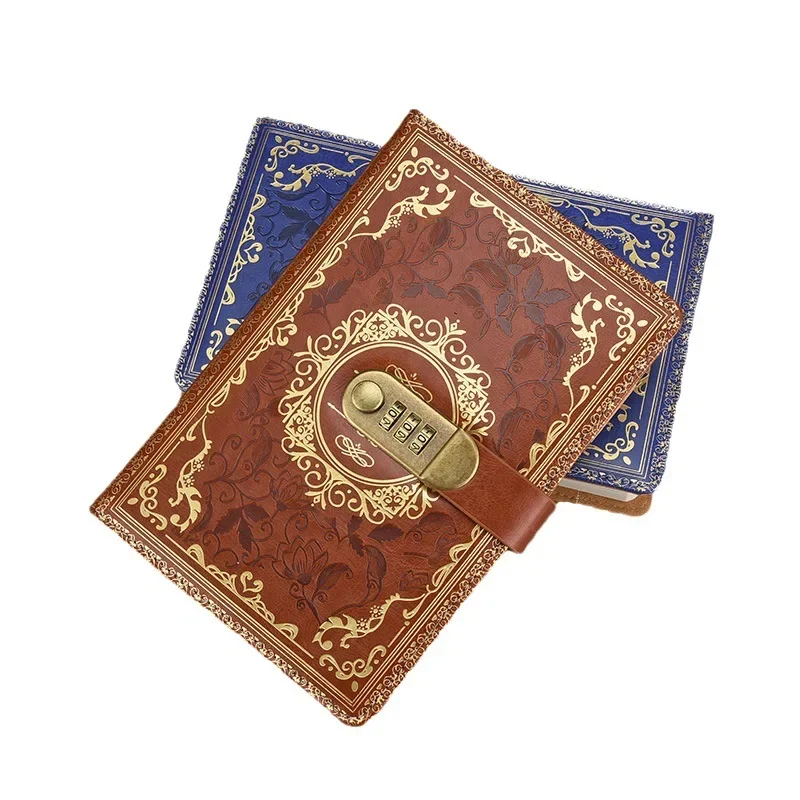 Retro Digital Password Notebook A5 Notebooks and Journals with Lock Diary Perfect for Men Women Kids Persons Privacy Gift