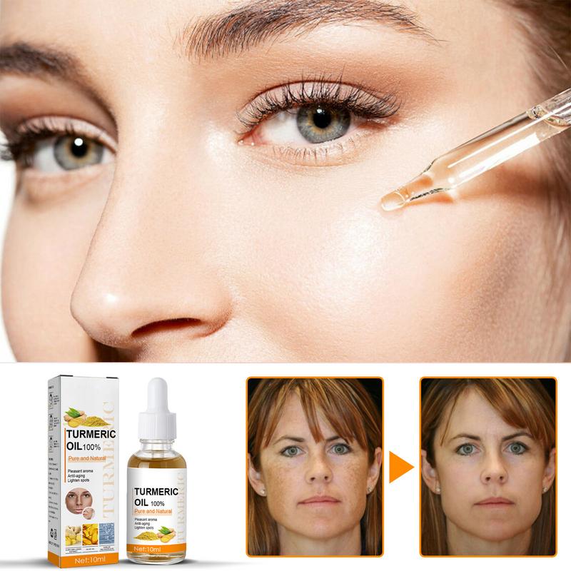 Aceite Esencial de cúrcuma, hidratante, tensor, brillo y reducción de líneas finas, Natural, puro, 10ml