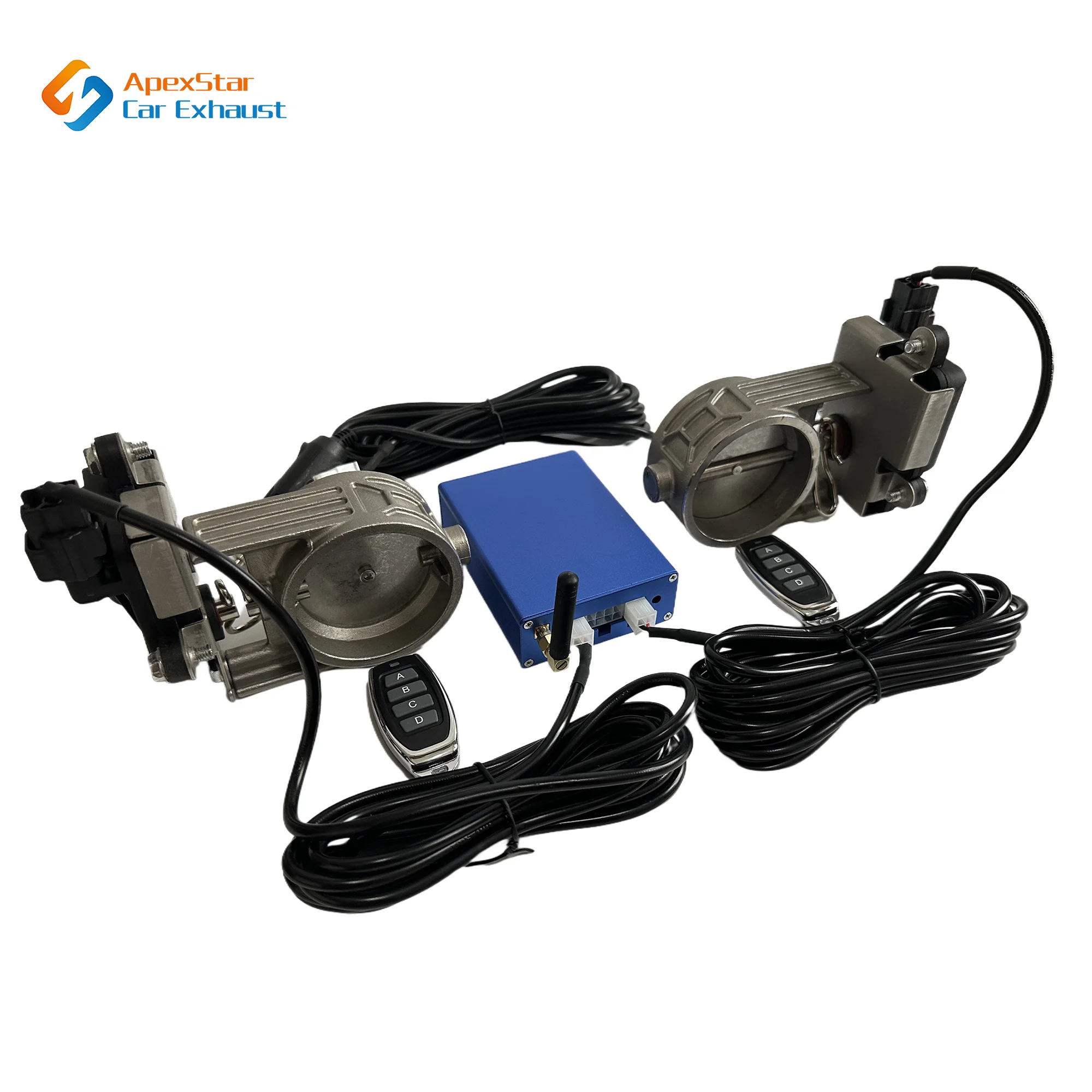 Elektronisches Ventil-Set für Auspuffrohr, universeller Multi-Winkel-Modus, 60 mm, Controller-Gerät, Fernbedienungssatz, Controller-Schalter