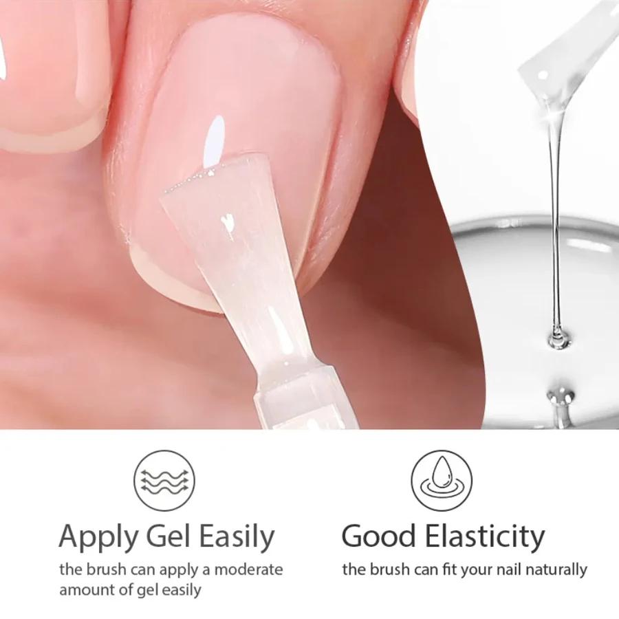 1/2 Stück Basisbeschichtung, Decklack und Verstärkung für Nägel, langlebiger, transparenter Gummibeschichtung, LED-UV-Nagelstärkung, High-Top-Finish-Gel