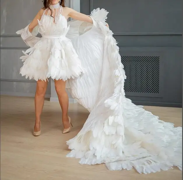 White Feather cloak, Feather Cape , Wedding  Long Feather Train cloak  Photoshoot cloak