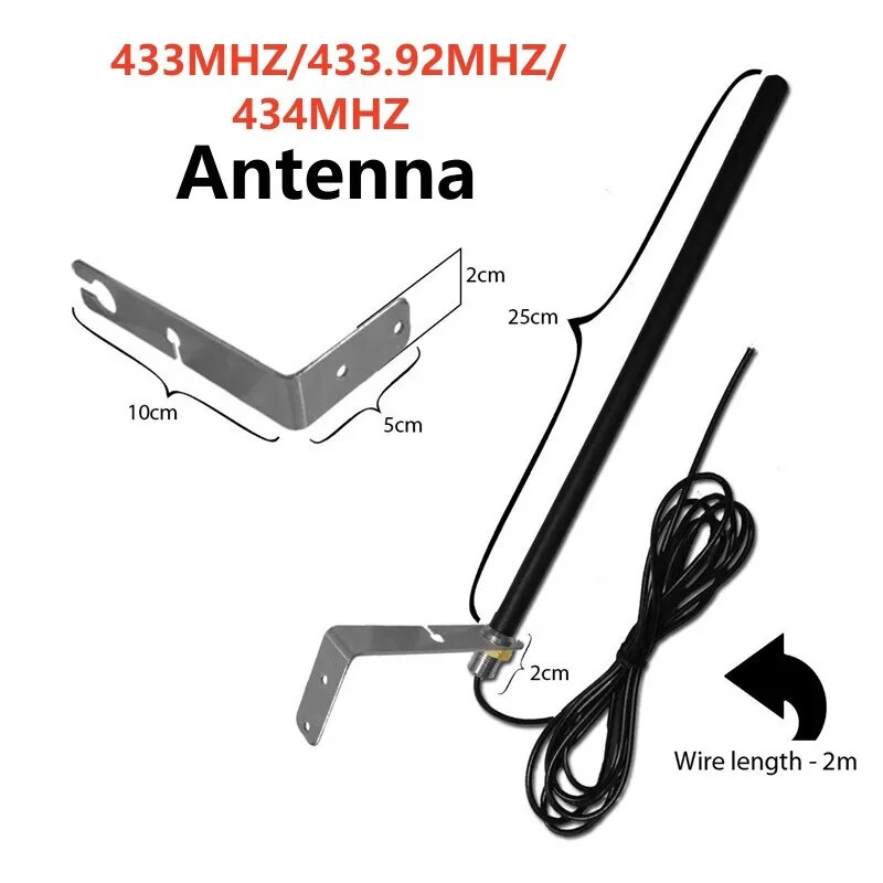 Pour porte d'appareils, antenne externe de porte de garage. pour antenne de signal à distance de garage 433,92 MHz 433 MHz