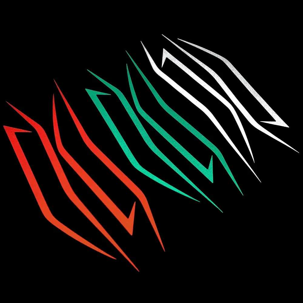 4 pçs adesivo de carenagem da motocicleta decoração reflexiva legal frente puxar decalques do farol para kawasaki ninja ninja400 h2 h2sx