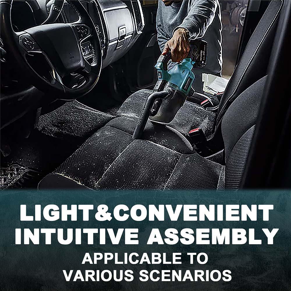 PATUOPRO-aspiradora inalámbrica portátil, recolector de polvo, suelo, construcción Industrial, Limpieza del cabello del coche para batería Makita de 18V