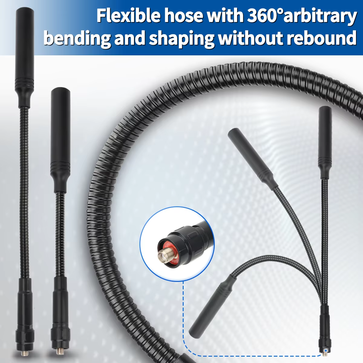 ABBREE Zwanenhals Tactische Antenne AR-168 VHF UHF SMA-Vrouwelijke voor BAOFENG UV-5R 5RH 13 17 21 PRO QUANSHEGN UV K5 (8) Plus