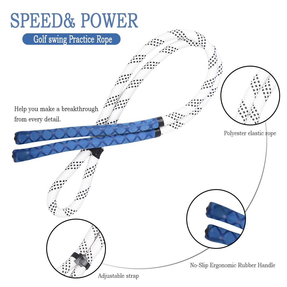 Portable Golf Swing Trainer Rope - Golf Swing Power & Gesture Correction Rope for Beginners - Perfect for Golf Swing Practice