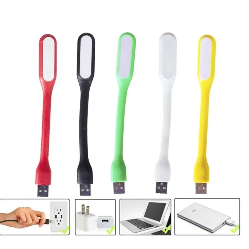 1 2PCS Mini USB LED Light Portable Book Reading Night Light Flexible Bendable Eye Protection Lamp For Power Bank Computer