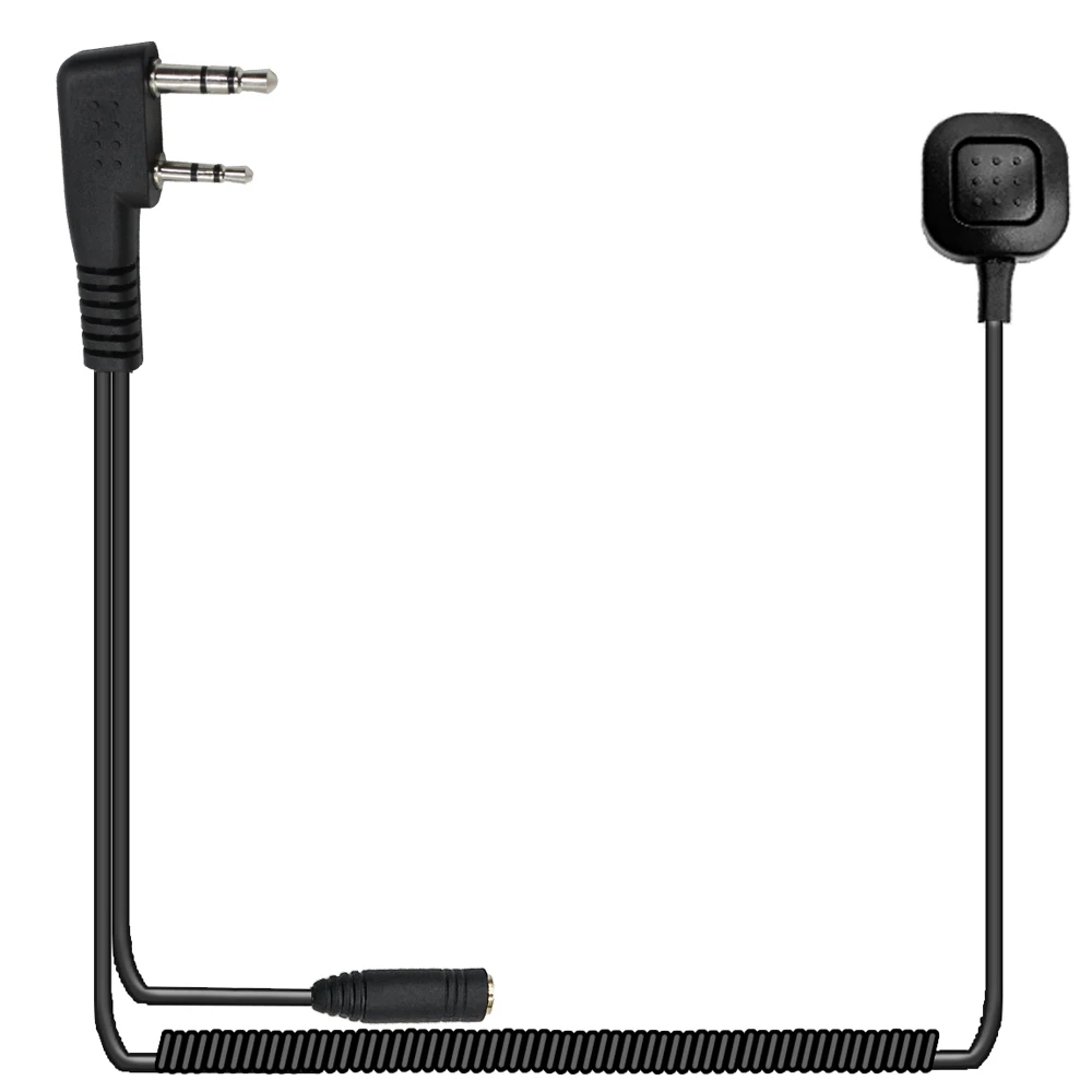 Рация K1 2-контактный на 3,5 мм с аудиокабелем PTT для Kenwood Baofeng UV-5R UV-82 BF-888S Tyt Quansheng UV-K5 UV-K6