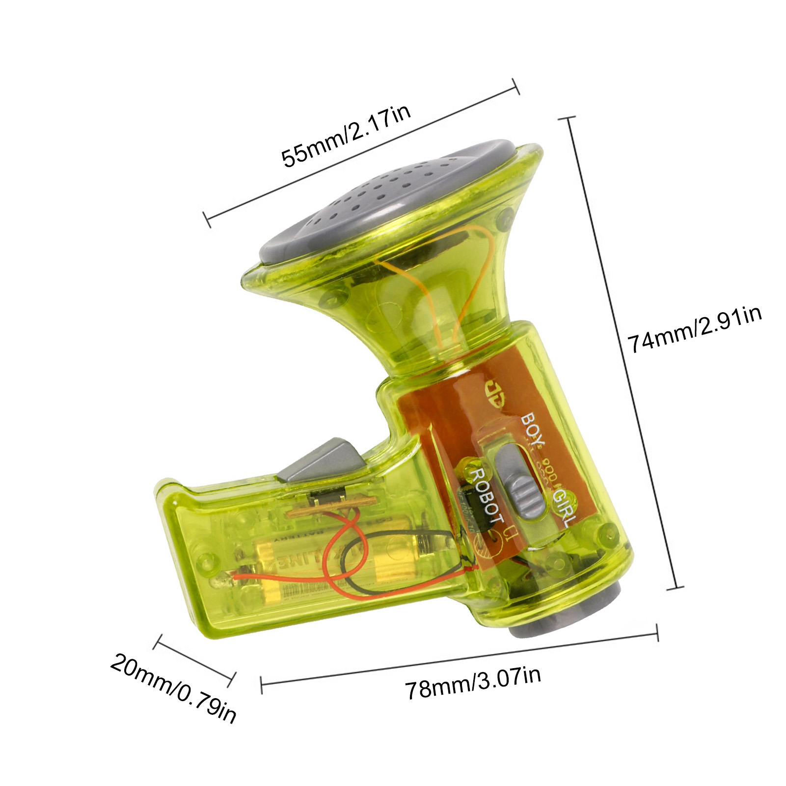 ขายร้อนตลก Multi Voice Changer เครื่องขยายเสียง 3 เสียงสนุกของเล่นลําโพงเด็กของเล่นเพื่อการศึกษาเด็กสาวของขวัญ