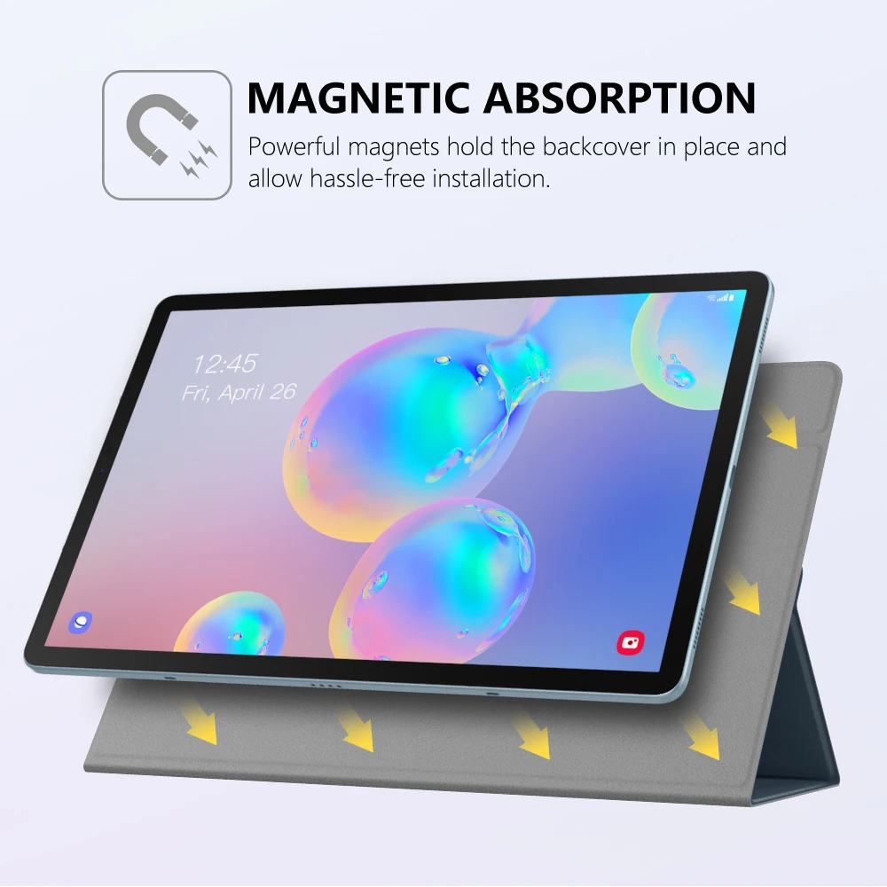 Funda para Samsung Galaxy Tab S6, cubierta de soporte magnético ultra delgado con soporte para lápiz para Galaxy Tab S6 Anti-Fall Smart Case