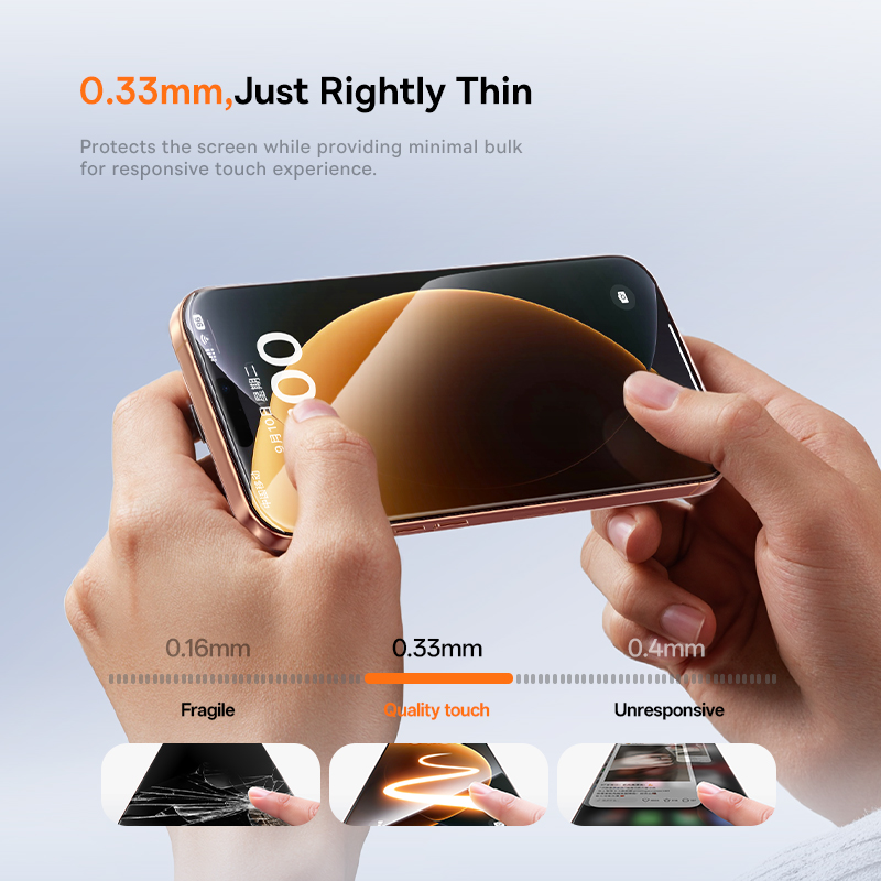 Baseus vidrio templado para iPhone 17 16 15 14 13 12 Pro Max Protector de pantalla HD con Kit de limpieza vidrio antiespionaje a prueba de polvo