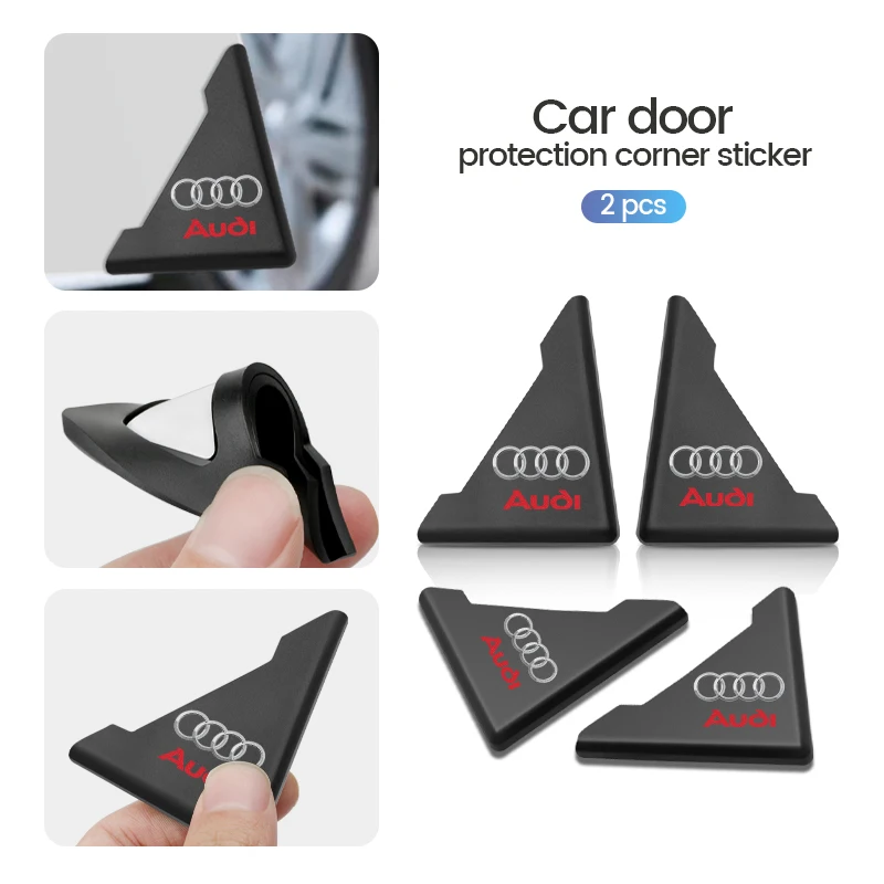 Pegatina de protección de esquina de puerta de coche, Protector anticolisión para todos los Audi RS A3 A4 Q1 Q2 Q3 B6 A5 A6 C7 Q5 B9 B7 C6 V8 A6L R