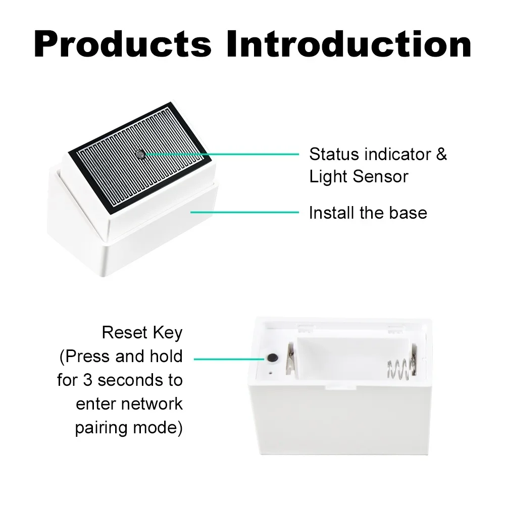 Tuya zigbee sensor de detecção de gotas de chuva com detector de luz ipx4 ao ar livre à prova d' água suporte assistente doméstico zigbee2mqt uso bateria