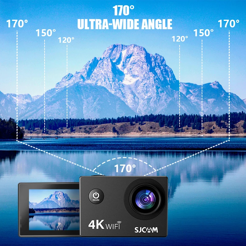 SJCAM กล้อง Action Camera กล้อง Action Camera ทางอากาศใน SJ4000พร้อมวิดีโอ4K 30M กันน้ำ2.4G WiFi กล้องเพื่อการกีฬากล้องเพื่อการกีฬาจักรยานยนต์จักรยาน
