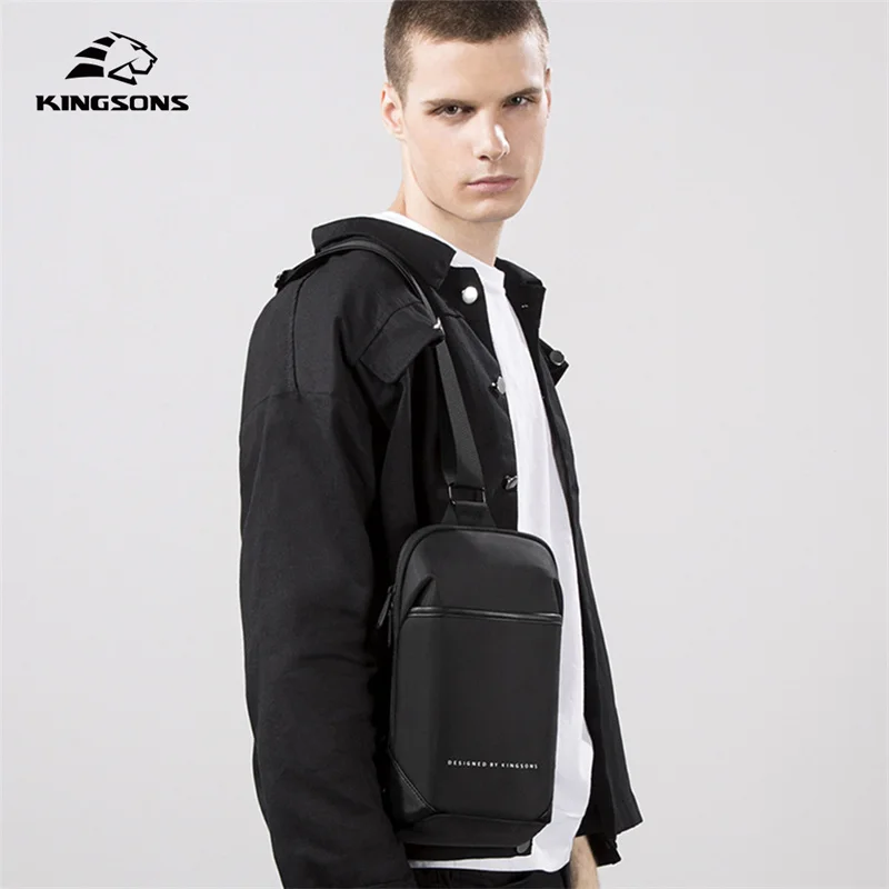 Kings ons Männer Umhängetasche Kings ons schwarze Mode männlich wasserdichte Single Shoulder Bag Boy Casual Brusttasche