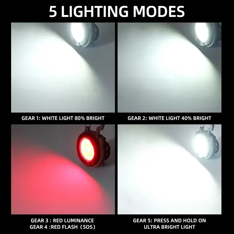 แบบพกพา COB พวงกุญแจไฟฉาย LED Mini ไฟทํางาน Floodlight Type C ที่เปิดขวดแบบชาร์จไฟได้กลางแจ้ง Camping Light