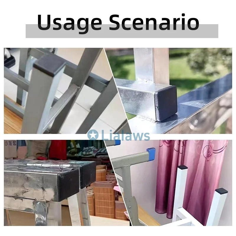 3/5/10/20/30/50pcs Rectangular Pipe Plug Square Plastic Blanking End Caps Table Pipe Inserts Plug Anti Slip Furniture Foot Cover