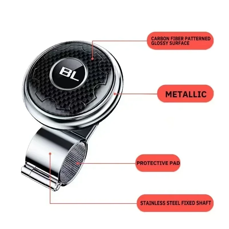 1pc Auto Lenkrad Booster Spinner Knopf Arbeitsersparnis 360 Grad Rotation Ball Drehen Spinner Knopf Lager Power Griff