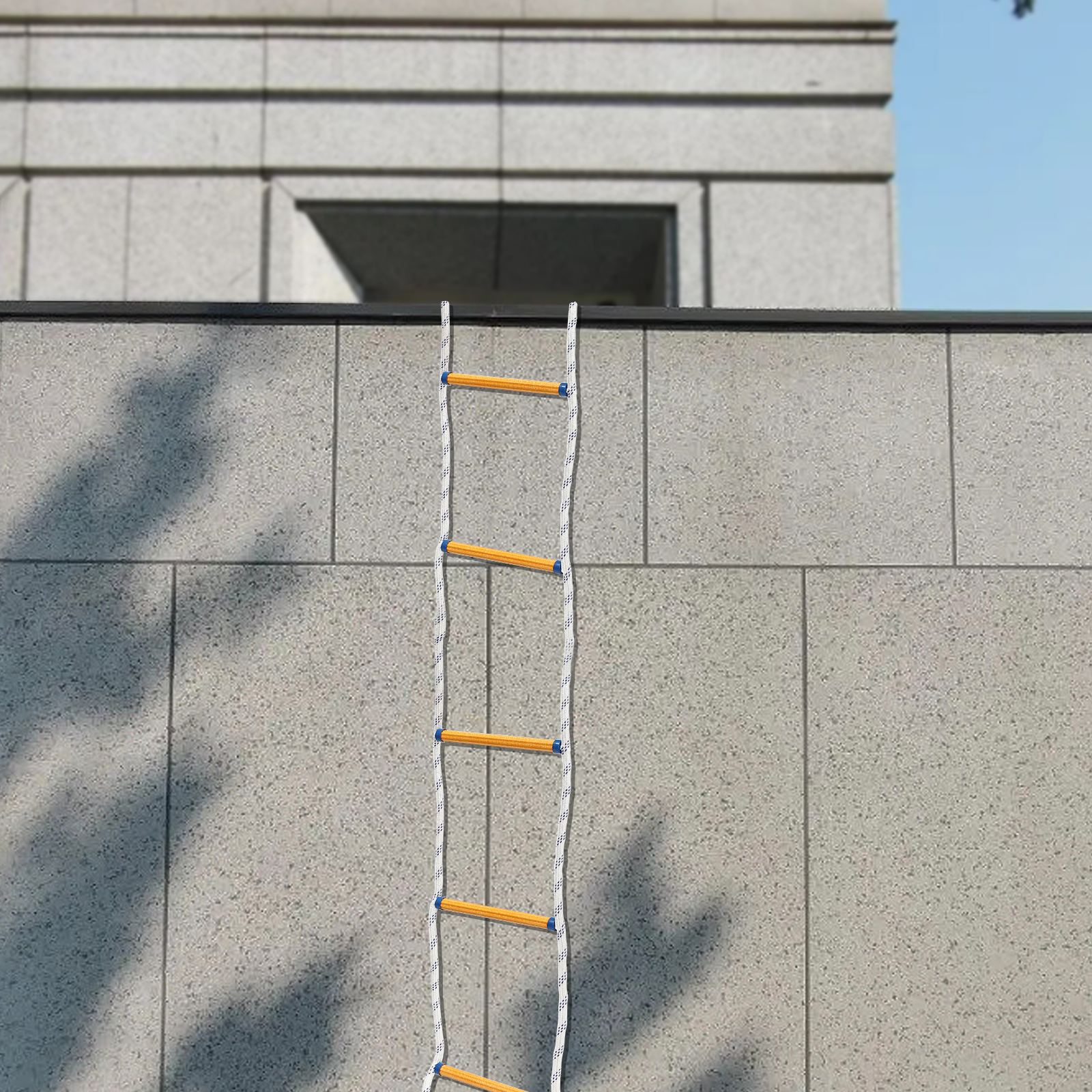 Rettungsleiter, Seilleiter, Mehrzweck-Notfallleiter, handgewebte, schwere Rettungsseilleiter für den schnellen Einsatz in Feuerkatastrophe