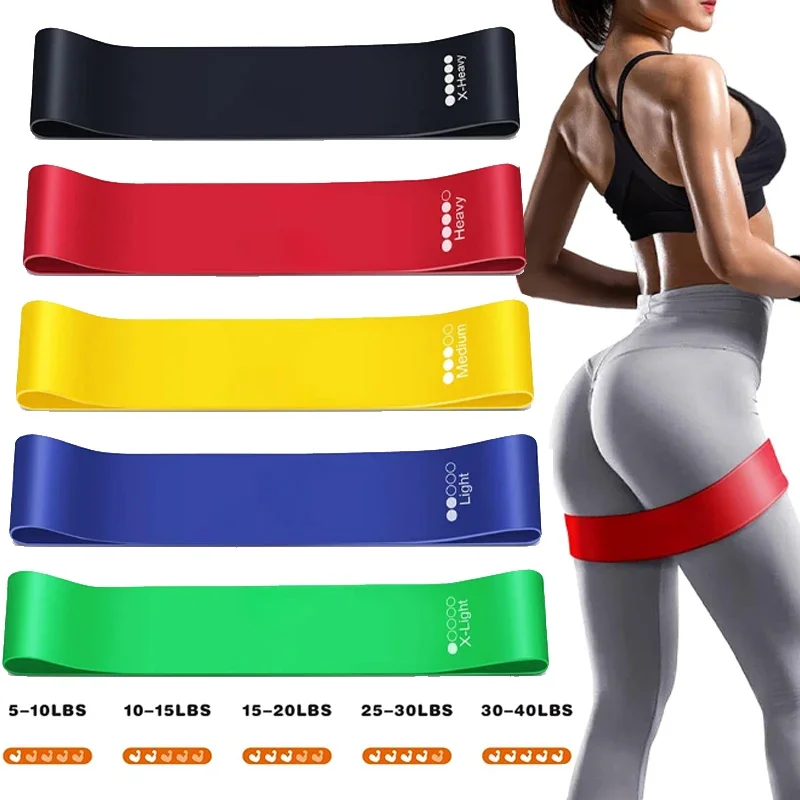 Banda de ejercicio con bucle de resistencia, bandas de ejercicio para el hogar, Fitness, estiramiento, entrenamiento de fuerza, fisioterapia, banda de entrenamiento elástica