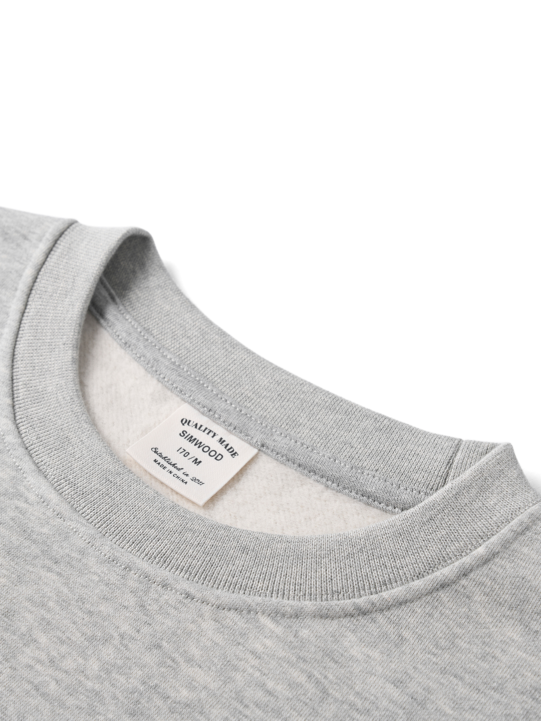 SIMWOOD 2025 Herfst Winter Nieuwe Oversize 340 gsm Warm Geborsteld Proces Sweatshirts Mannen Borduren Basic Running Trui Tops Mannen